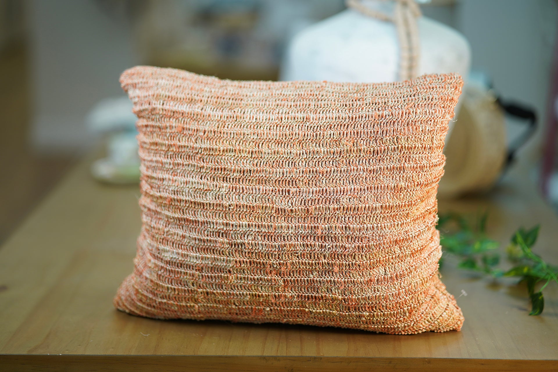 Handwoven Decorative Cushion – Earth Tones