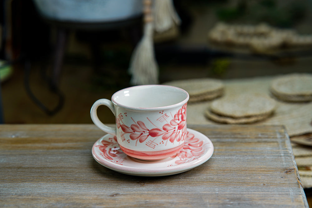 CFS - Medium Artisan Mug – Light Pink Floral Design