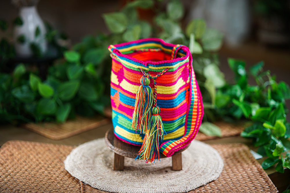 Handmade Multicolor Bag with Vibrant Design