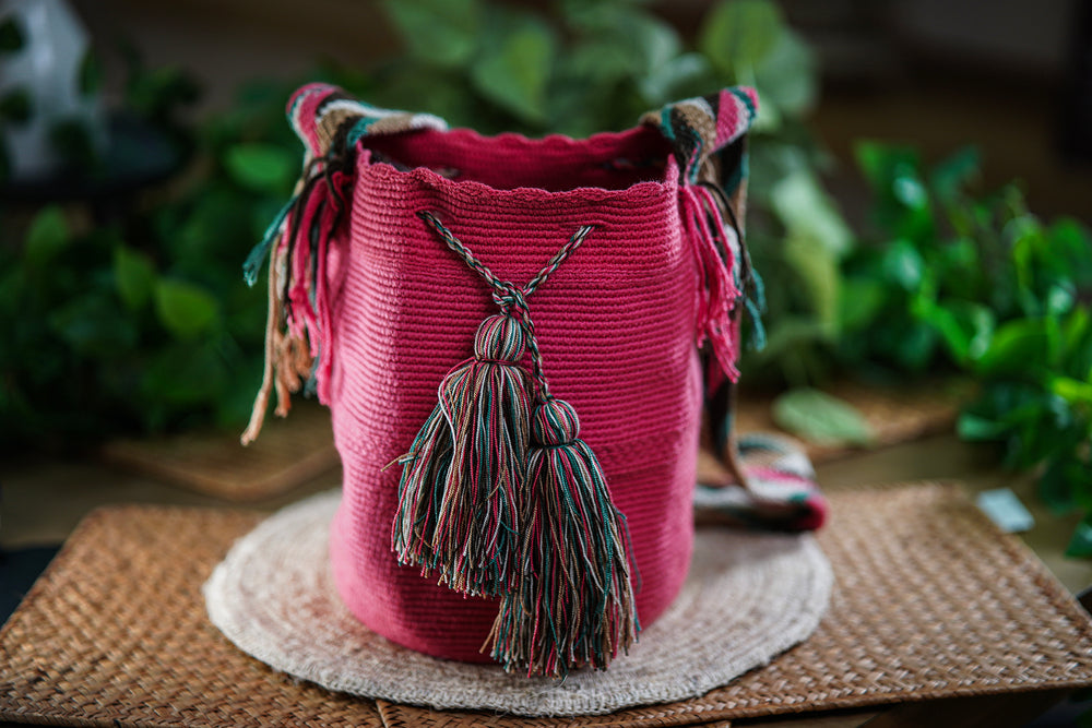 Handmade Yellow Bag with Multicolor Details