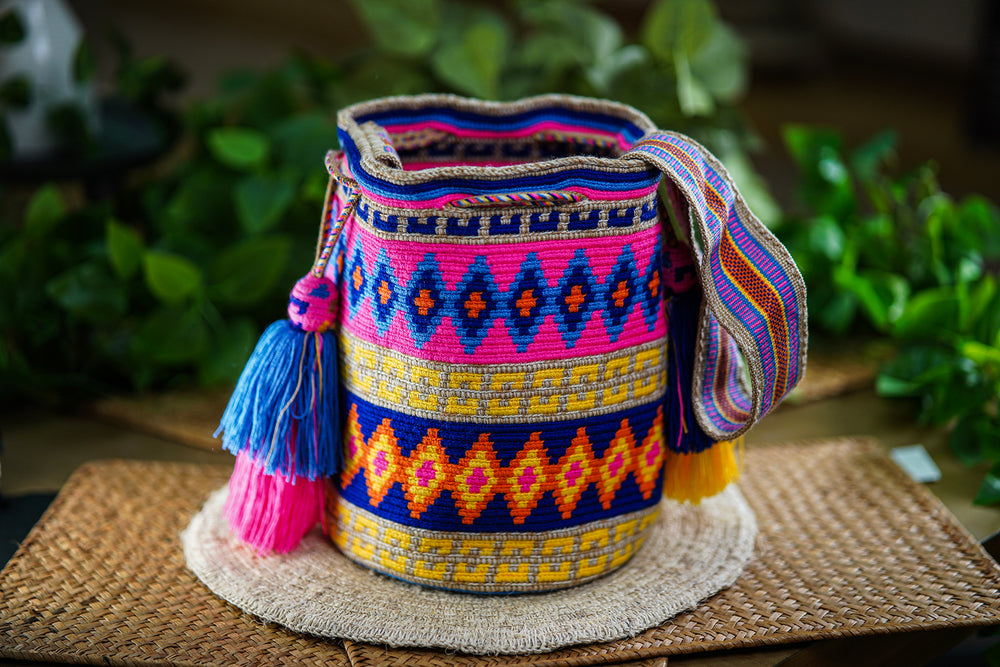 Handmade Multicolor Bag with Ethnic Patterns
