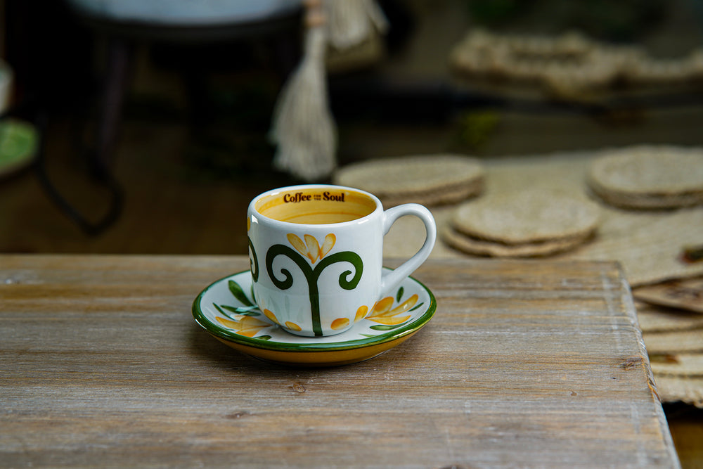CFS - Small Artisan Mug – Yellow Floral Design