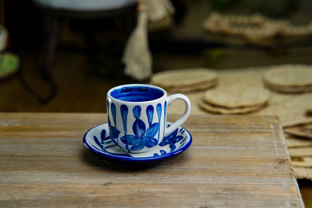 CFS - Small Artisan Mug – Blue Floral Design