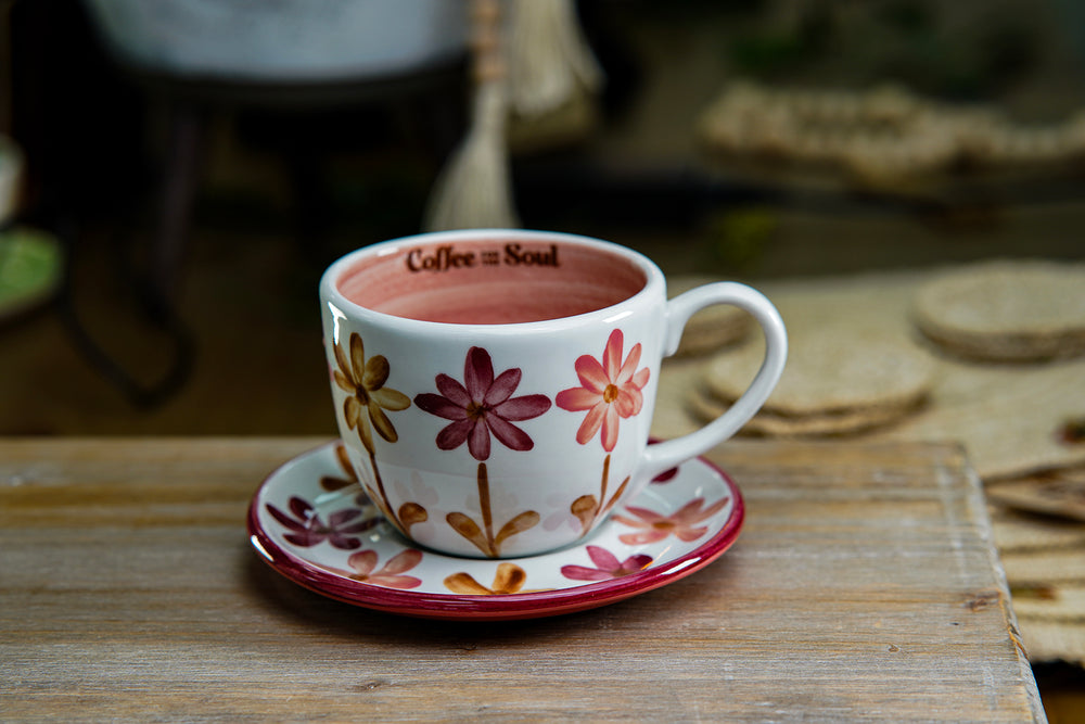 CFS - Medium Artisan Mug – Pink Floral Design
