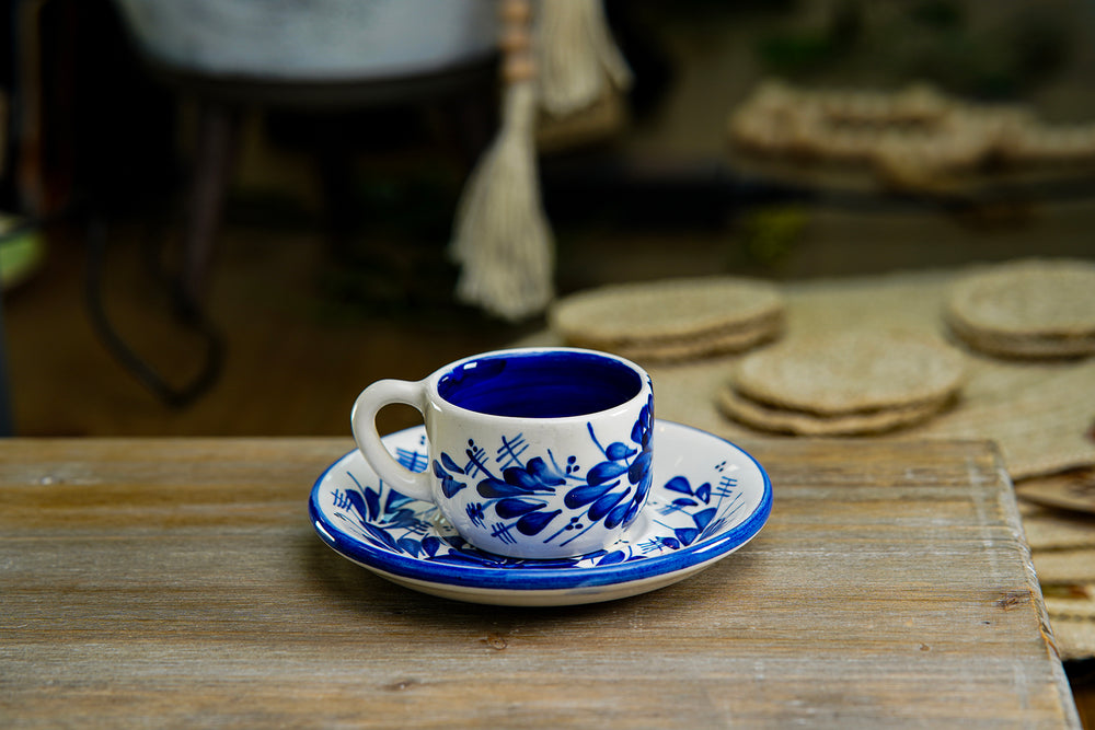 CFS - Small Artisan Mug – Traditional Blue Floral Design