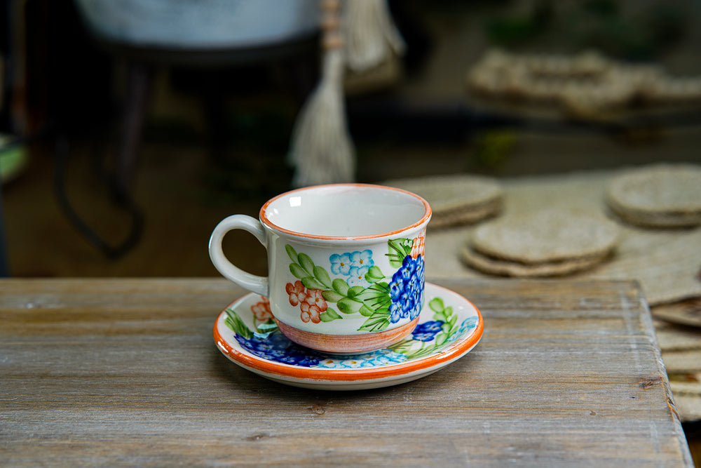 CFS - Medium Artisan Mug – Multicolor Floral Design