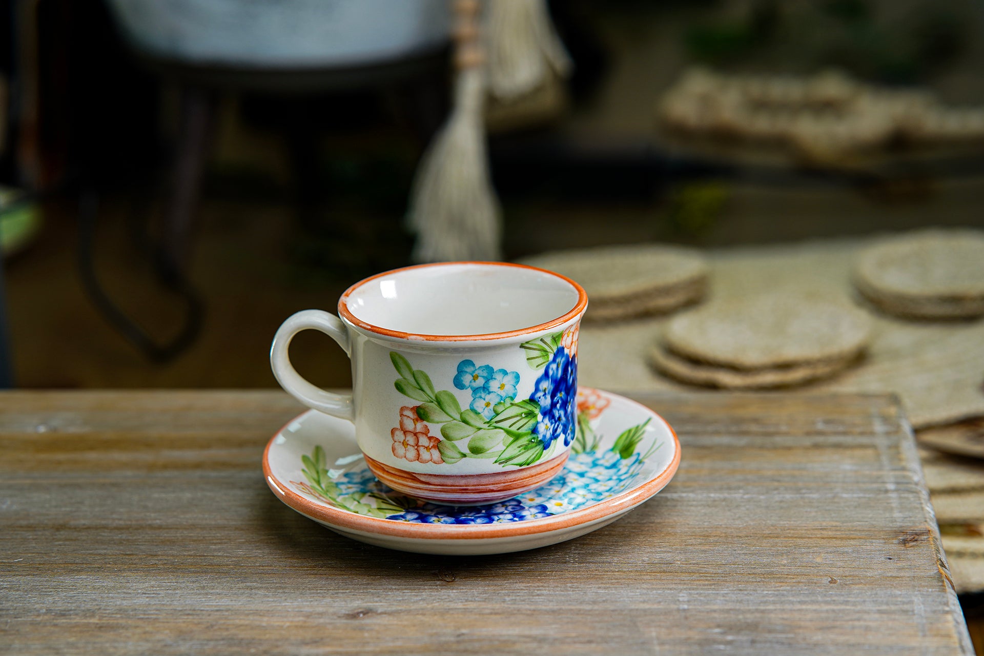 CFS - Medium Artisan Mug – Multicolor Floral Design