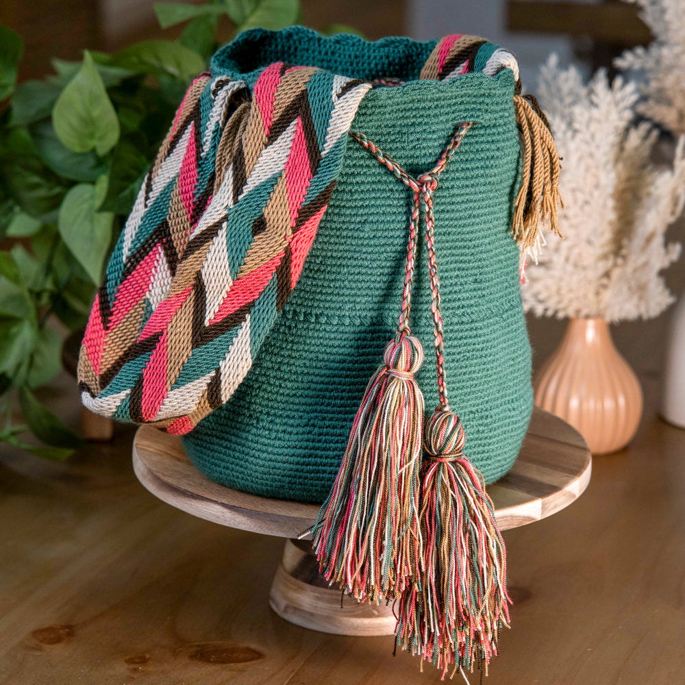 HANDMADE WAYUU COLOMBIAN BAG - LARGE #008